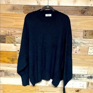 Zenana Outfitters size Large Dark Charcoal Color Mock-neck Oversized Sweater